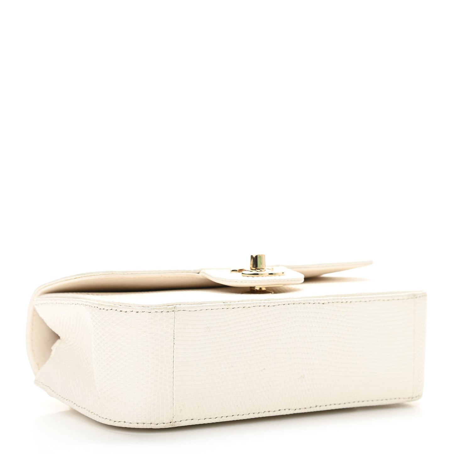 Lizard Mini Rectangular Flap White