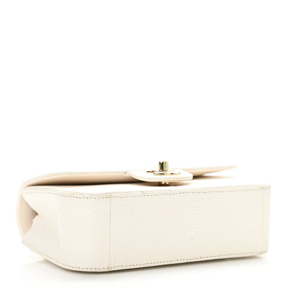 Chanel Lizard Mini Rectangular Flap White 4 of 10