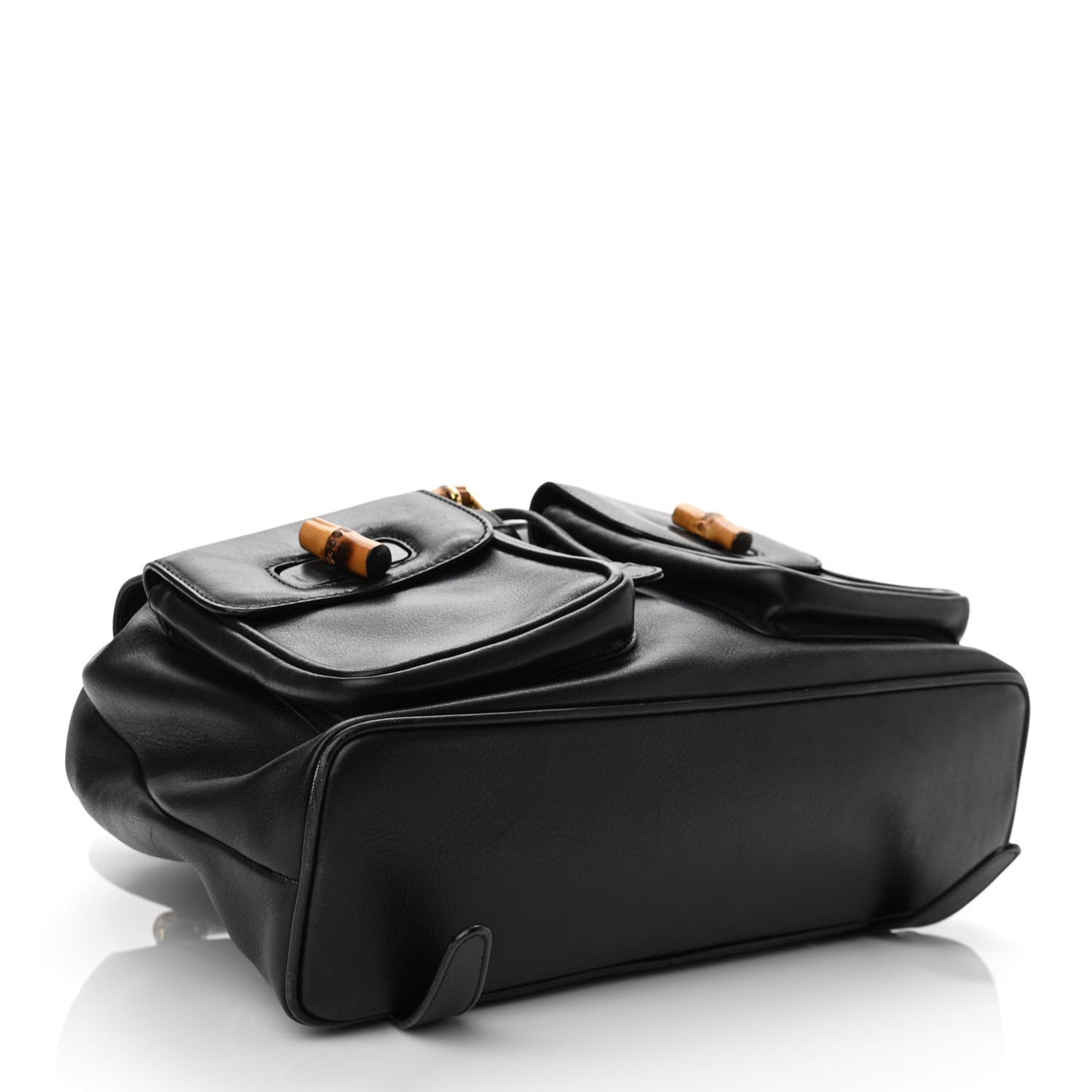 Calfskin Bamboo Backpack Black