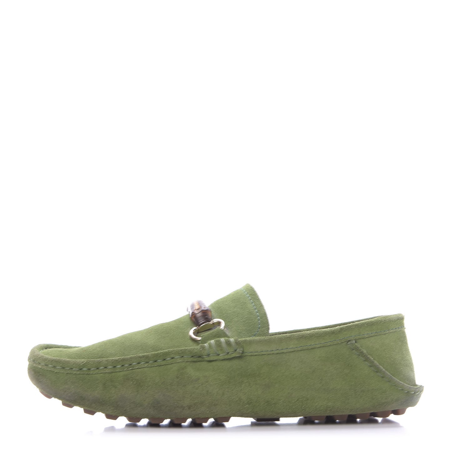 Suede Mens Bamboo Horsebit Moccasin 9 Green