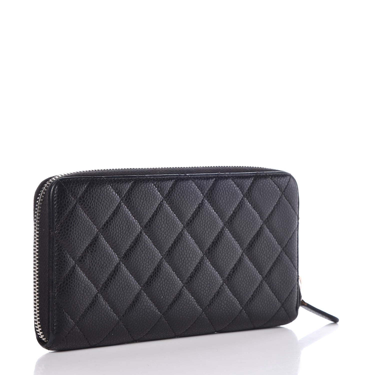 Chanel Caviar Quilted Large Gusset Zip Around Wallet Black 3 of 8