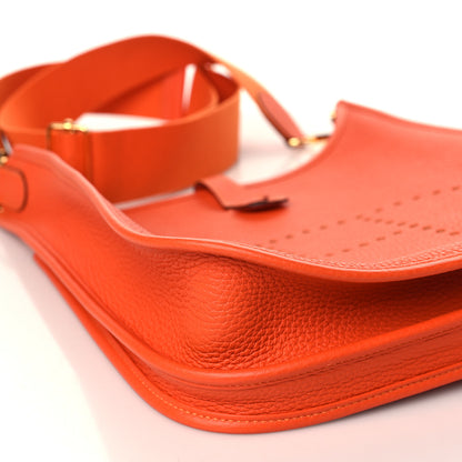 Hermes Taurillon Clemence Evelyne III PM Feu 8 of 10