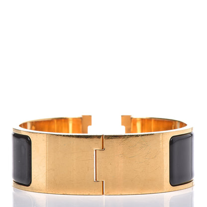 Hermes Enamel Wide Clic Clac H Bracelet PM Black 3 of 8