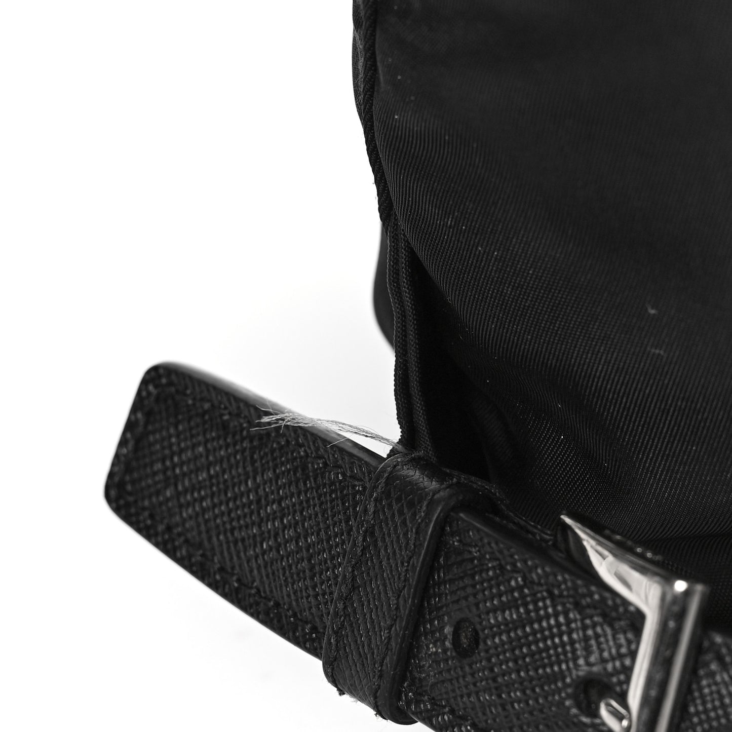 Tessuto Nylon Saffiano Medium Backpack Black