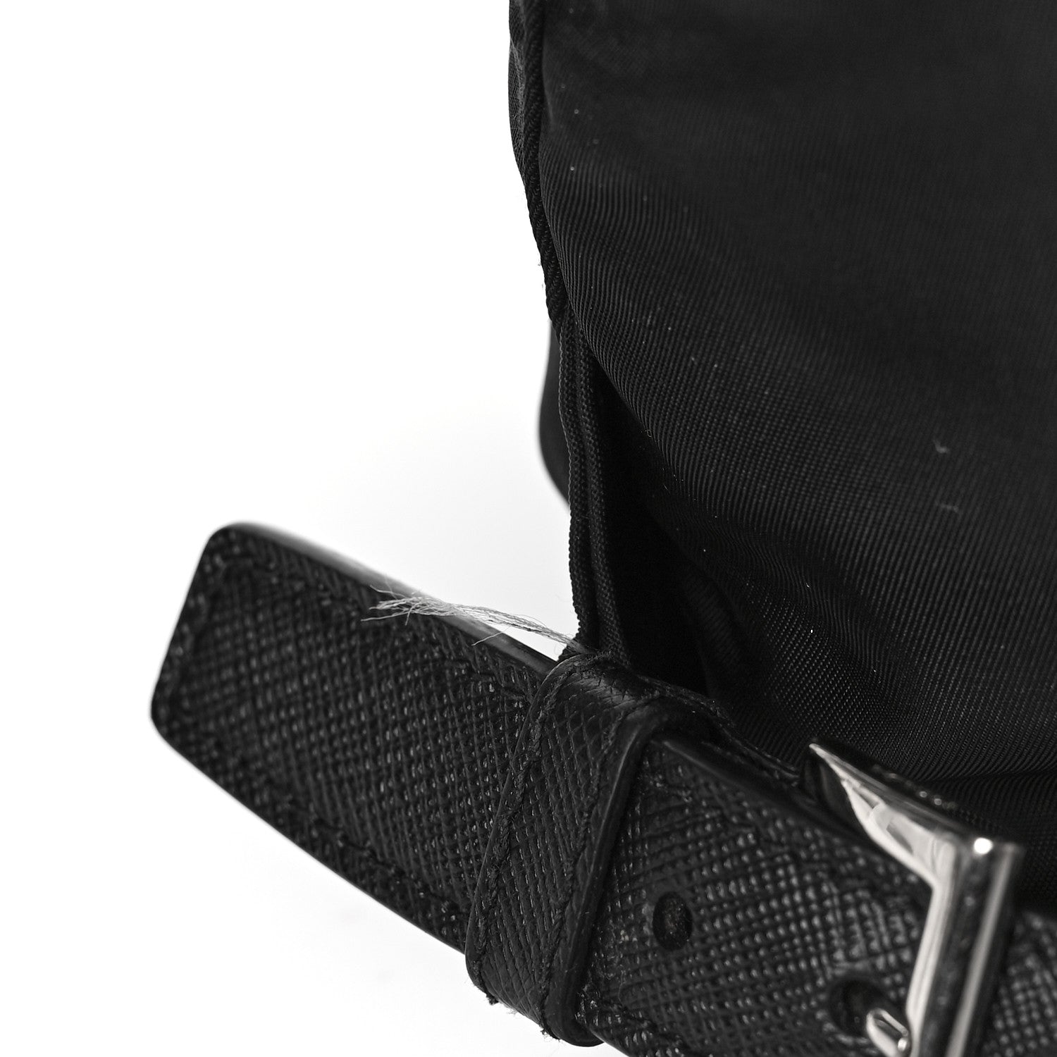 Prada Tessuto Nylon Saffiano Medium Backpack Black 9 of 9