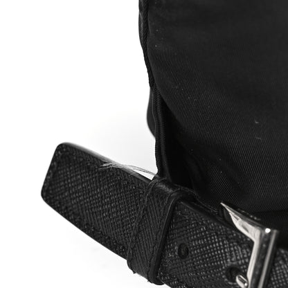 Prada Tessuto Nylon Saffiano Medium Backpack Black 9 of 9