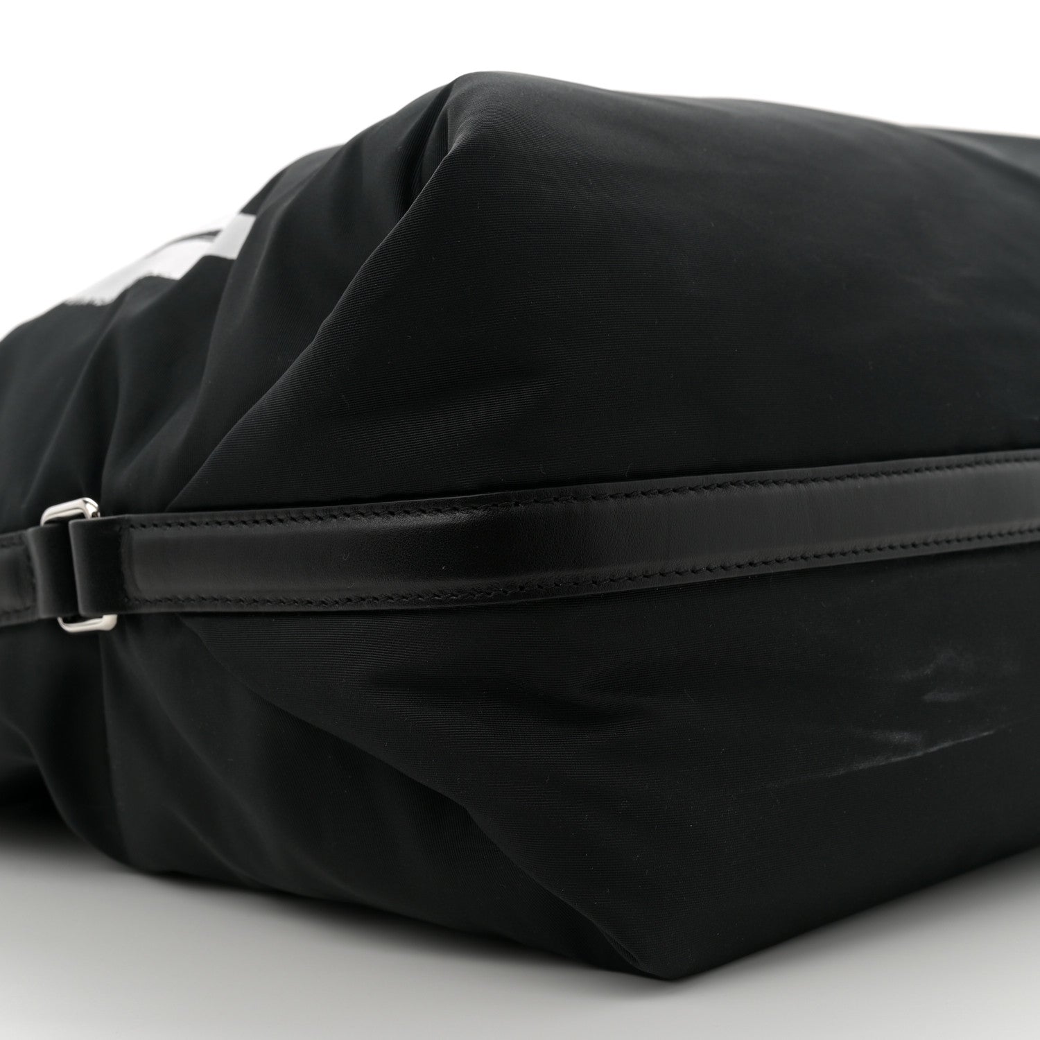 Alexander McQueen Nylon Graffiti Logo The Bundle Tote Black White 9 of 10