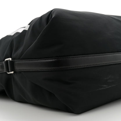 Alexander McQueen Nylon Graffiti Logo The Bundle Tote Black White 9 of 10