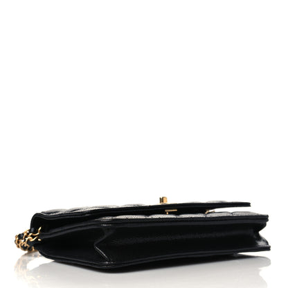 Chanel Caviar Quilted Twist Your Buttons Wallet On Chain WOC Black 4 of 10