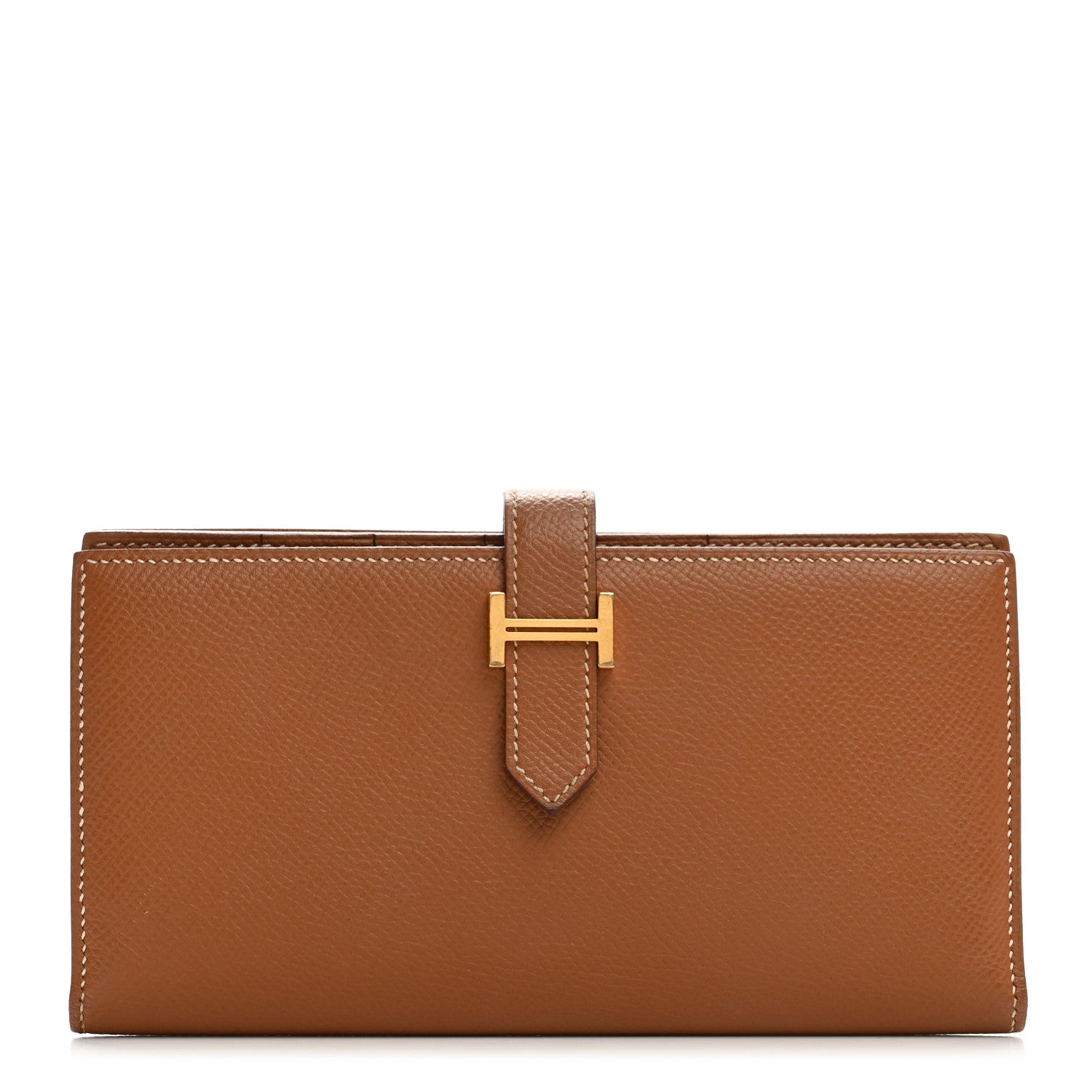 Hermes Epsom Bearn Gusset Wallet Gold 1 of 9