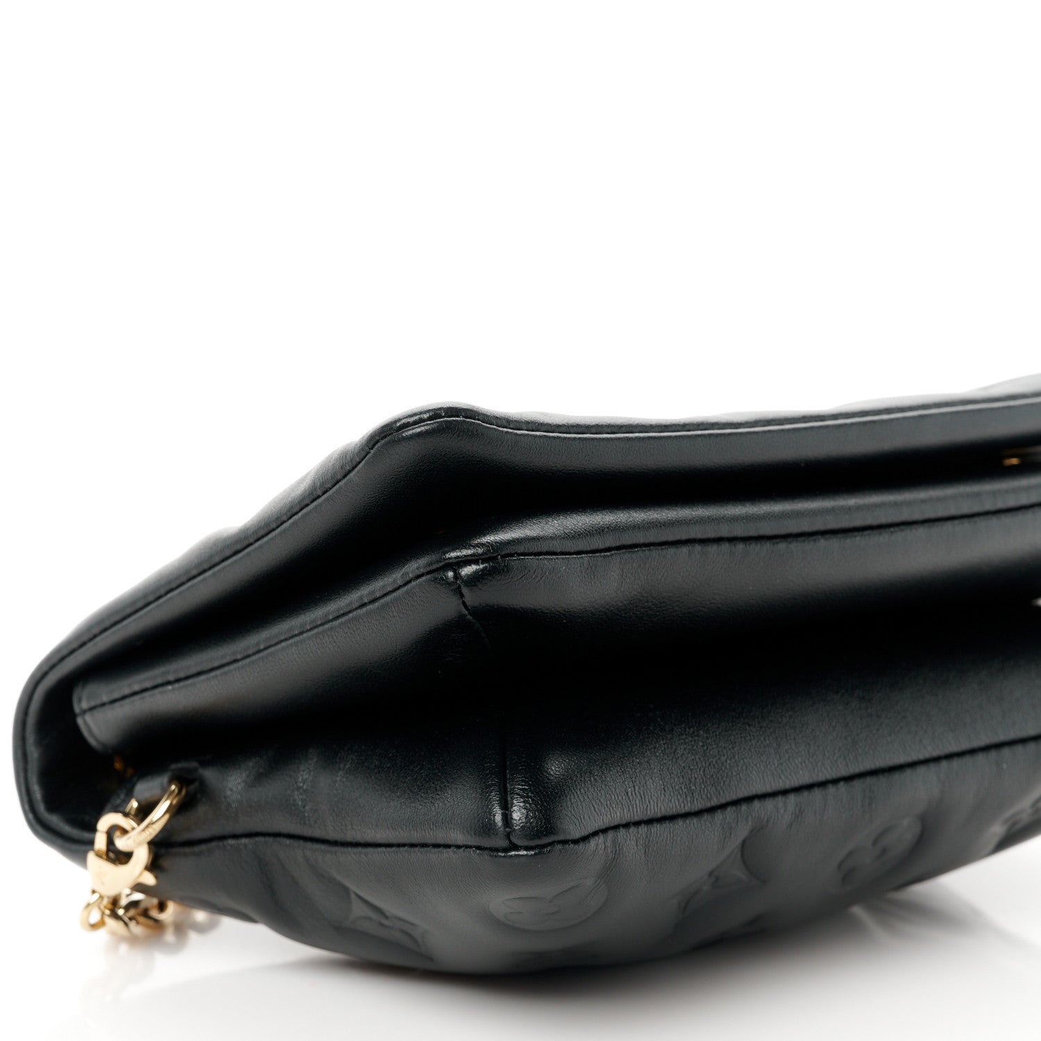 Louis Vuitton Lambskin Embossed Monogram Pochette Coussin Black 8 of 9
