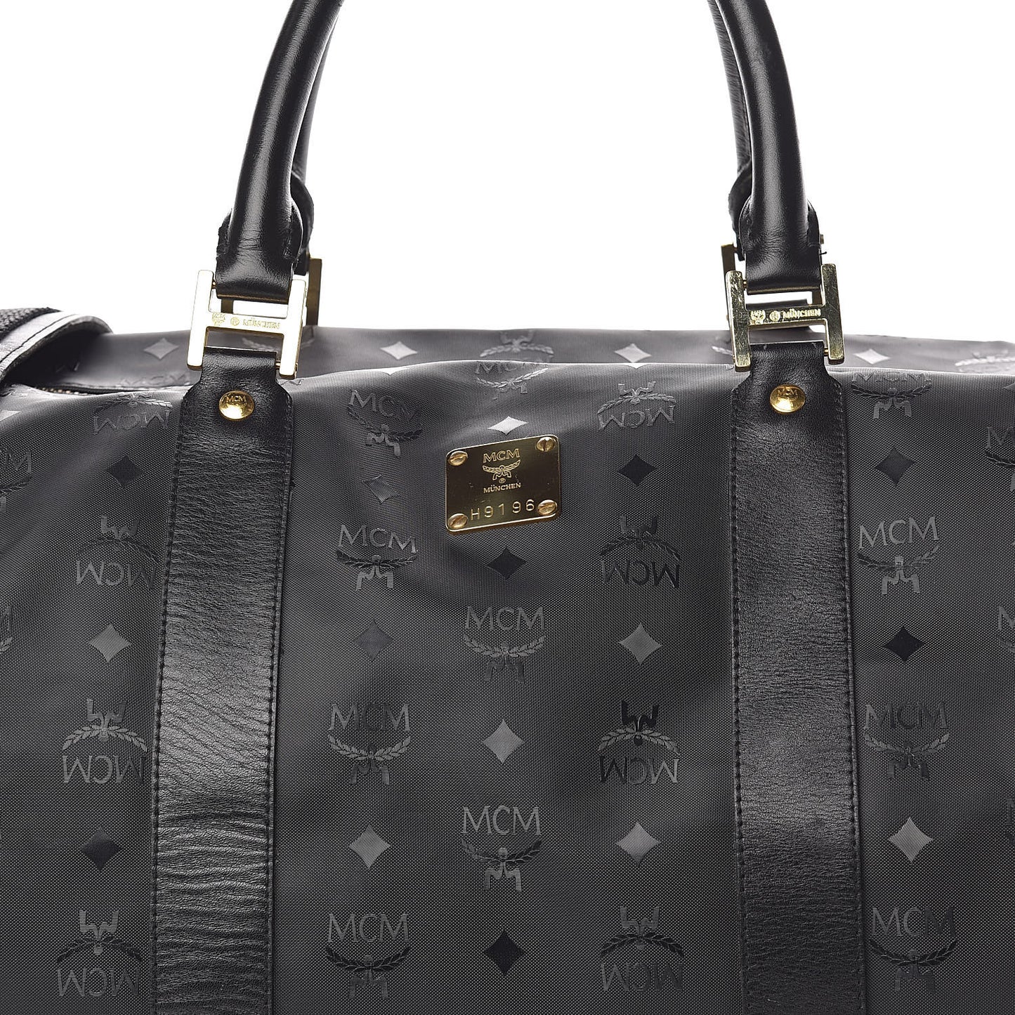 Monogram Coated Canvas Weekender Black