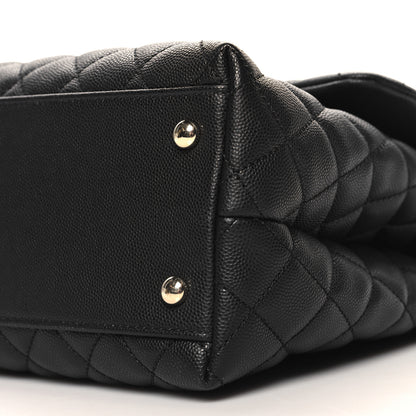 Chanel Caviar Quilted Medium Coco Handle Flap Black 10 of 10