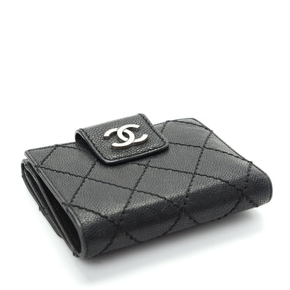 Chanel Caviar Outdoor Ligne French Wallet Black 4 of 9