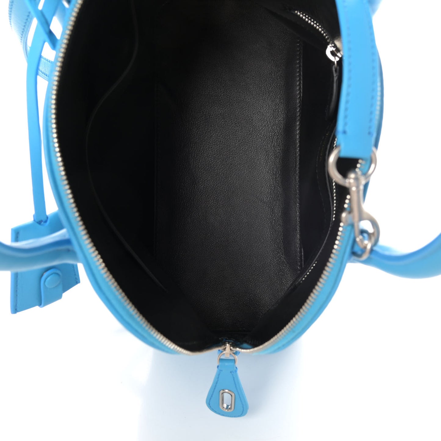 Soft Calfskin Puppy And Kitten S Ville Top Handle Bag Bleu Turquoise