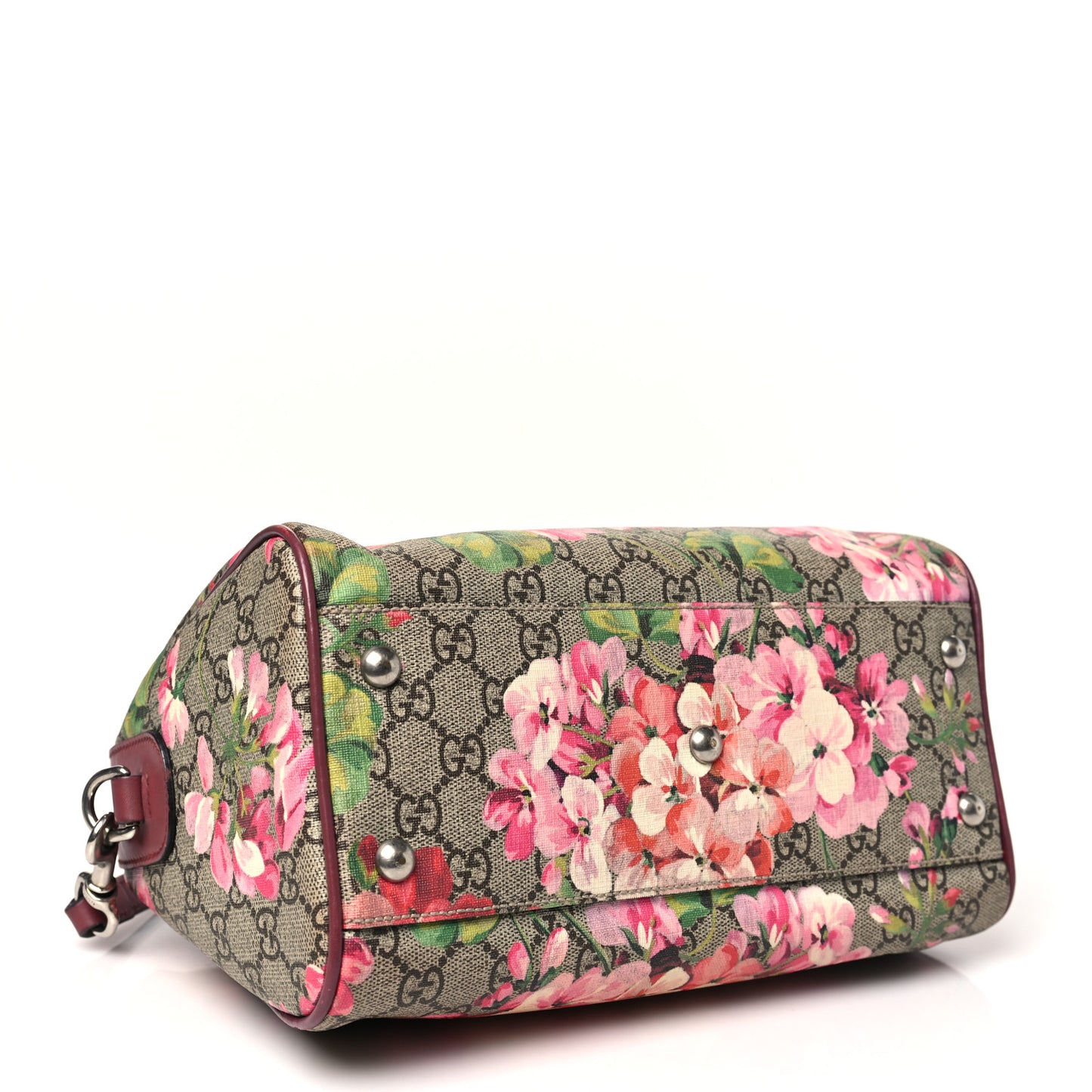 GG Supreme Monogram Blooms Small Boston Beige Multicolor Dry Rose