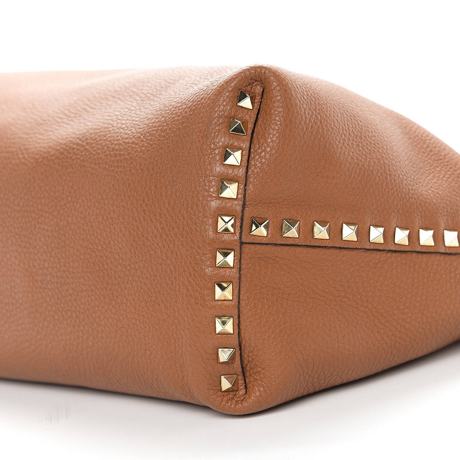 Valentino Garavani Pebbled Calfskin Large Rockstud Reversible Tote Light Cuir Marine 15 of 17