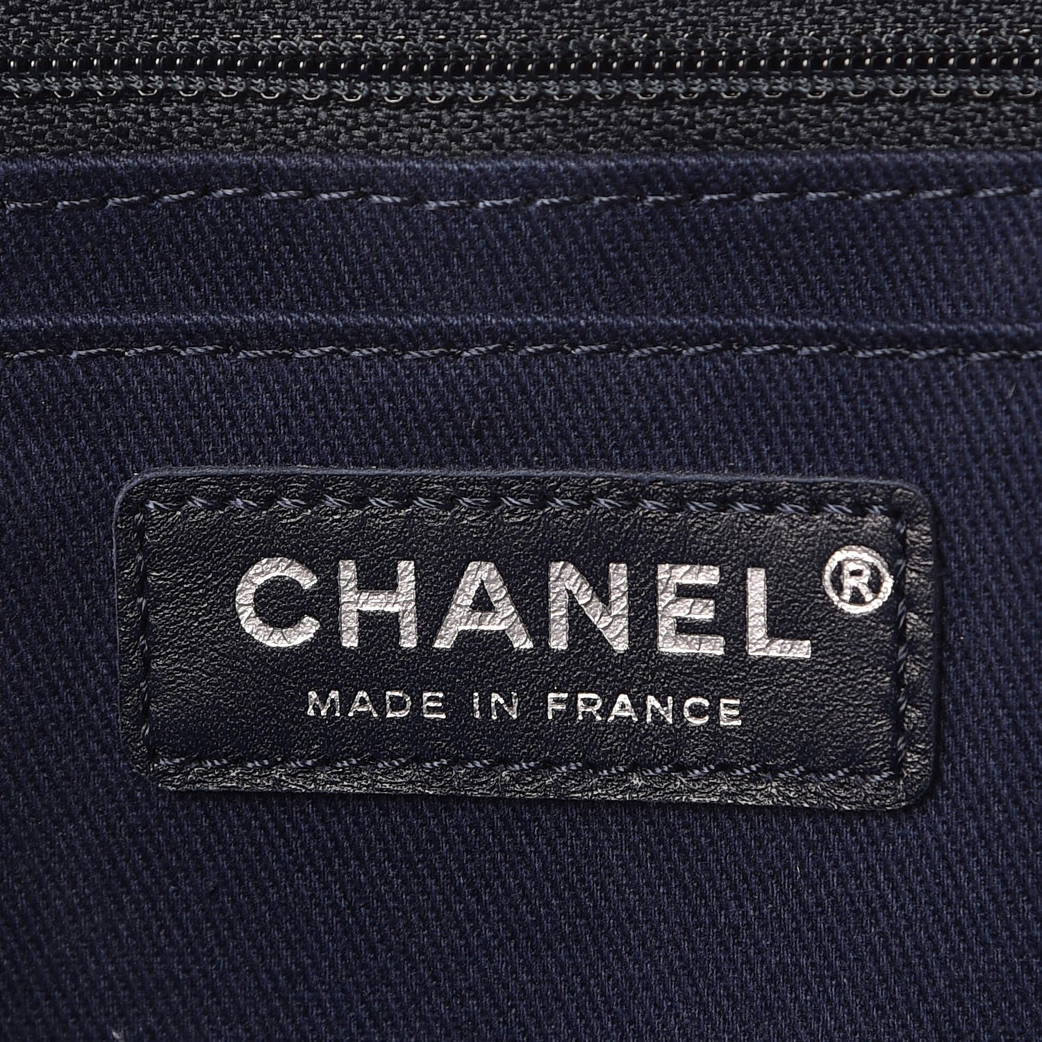 Chanel Grained Vegetal Calfskin Urban Shopping Tote Blue 7 of 7
