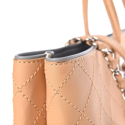 Chanel Calfskin Stitched Large Shopping Tote Beige 17 of 19