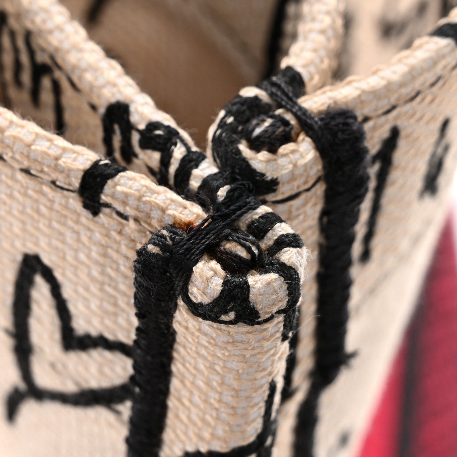 Christian Dior Canvas Embroidered Medium Dioramour Graffiti Book Tote Latte Multicolor 13 of 13