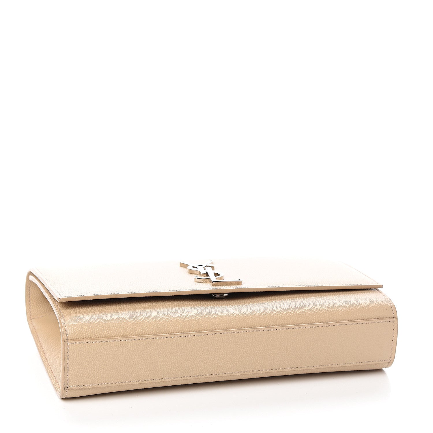 Saint Laurent Grain De Poudre Medium Classic Monogram Kate Satchel Sable Beige 3 of 9