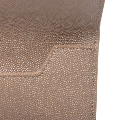 Saint Laurent Grain De Poudre Uptown Pouch Dark Beige 8 of 11