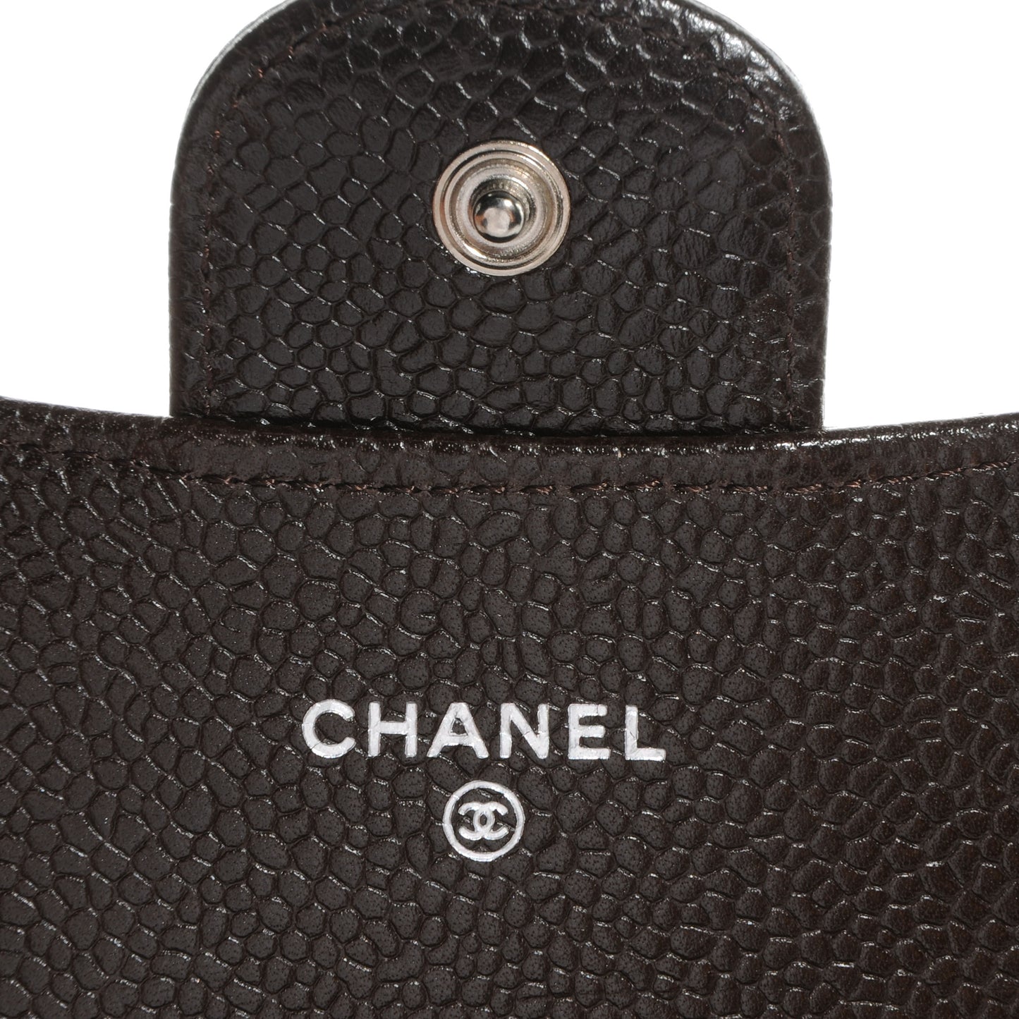 Caviar Medium Compact Wallet Brown