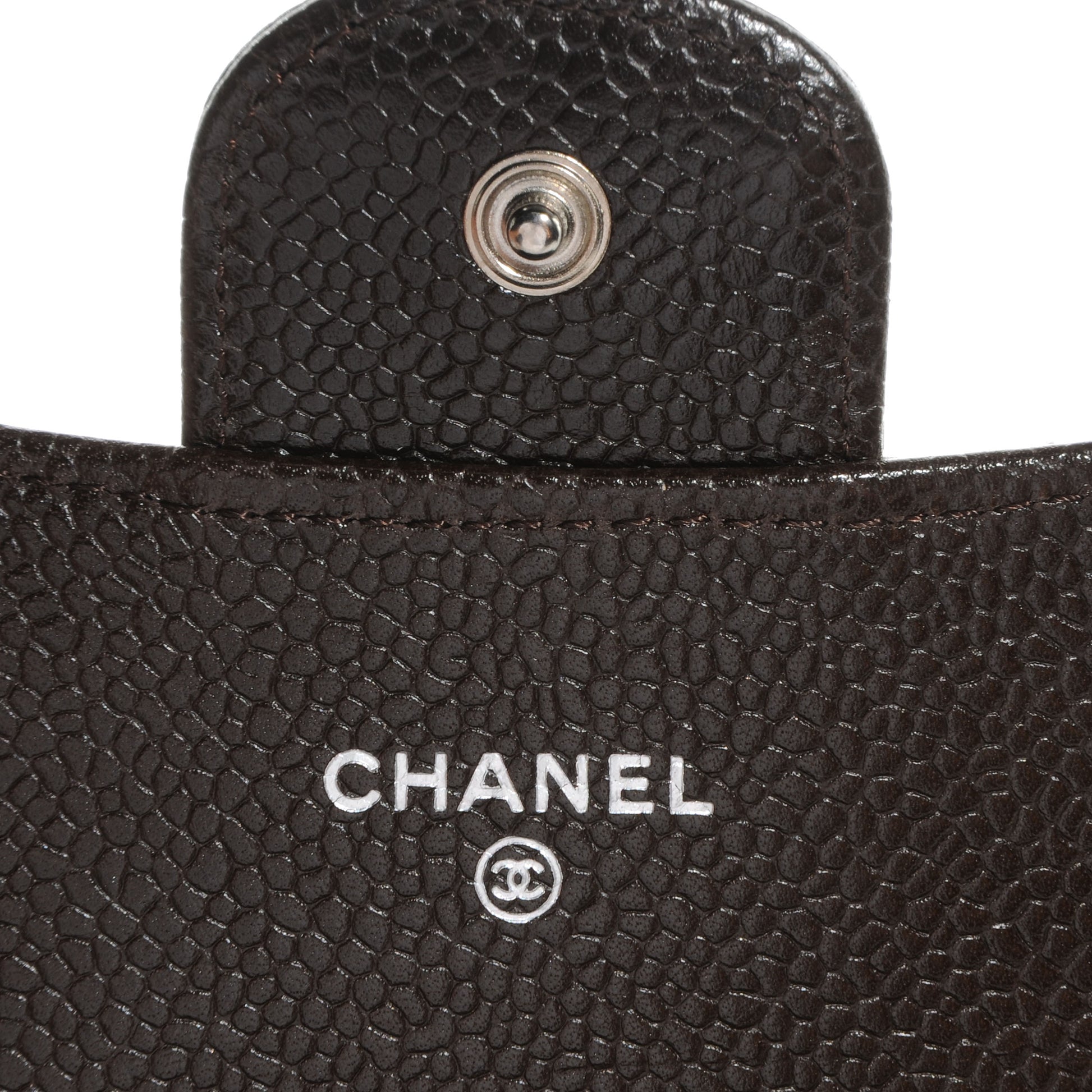 Chanel Caviar Medium Compact Wallet Brown 7 of 9