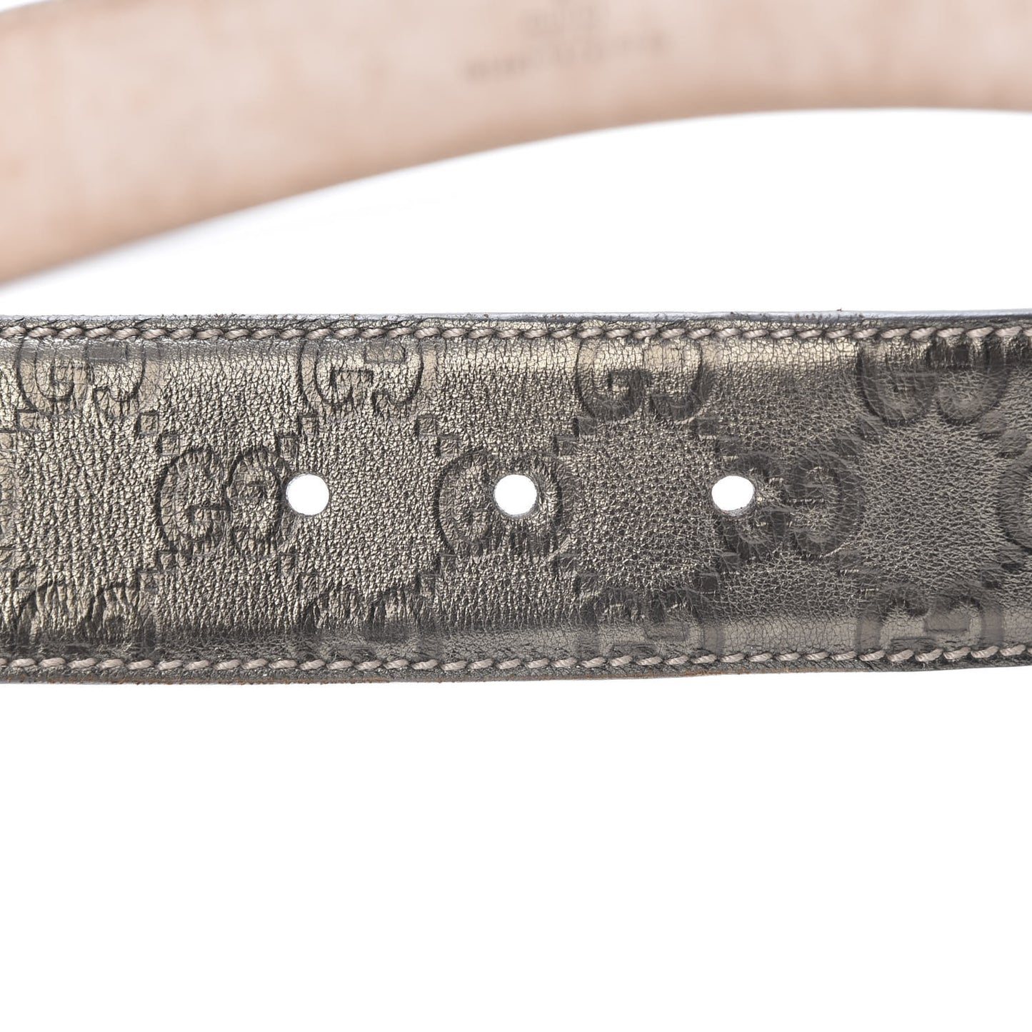 Metallic Guccissima Signature Belt 90 36 Dark Brown