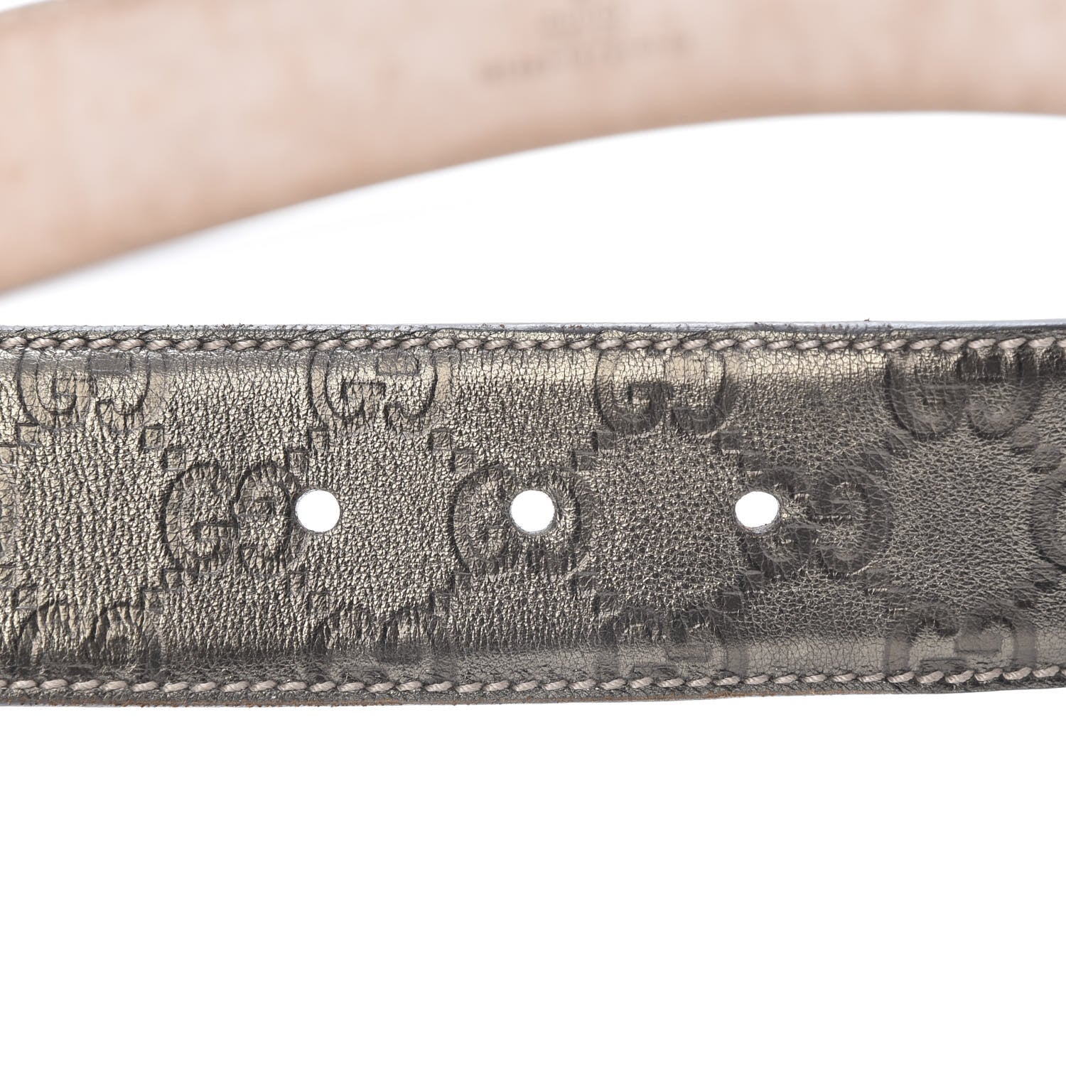 Gucci Metallic Guccissima Signature Belt 90 36 Dark Brown 4 of 6