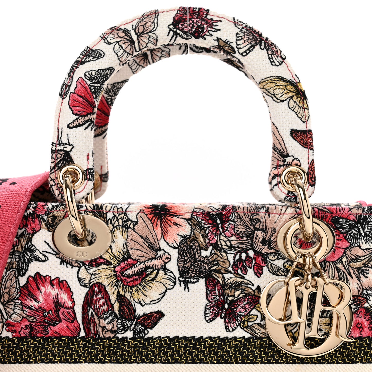 Canvas Embroidered Butterfly Print Medium Lady D-Lite Multicolor