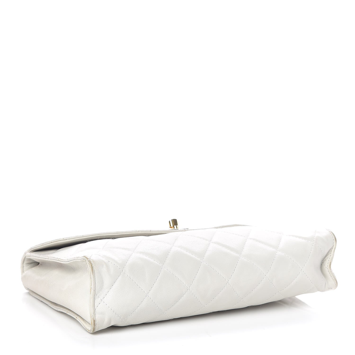 Chanel Lambskin Quilted Medium Single Flap White 4 of 17