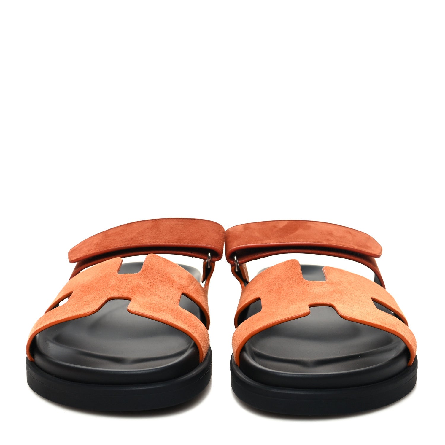 Hermes Suede Goatskin Womens Chypre Sandals 38 Rose Bois De Santal Rouge De Turin 2 of 9