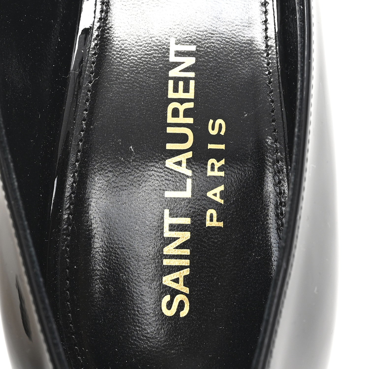 Saint Laurent Patent Opyum 110 Pumps 36.5 Black Gold 8 of 10