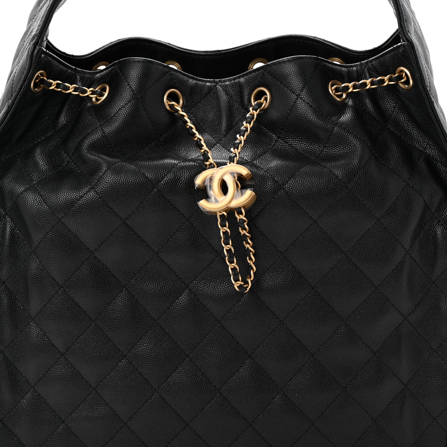 Chanel Caviar Quilted Medium Chanel 25 Handbag Black 9 of 13