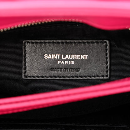 Saint Laurent Calfskin Y Quilted Monogram Toy Loulou Crossbody Bag Freesia 6 of 10