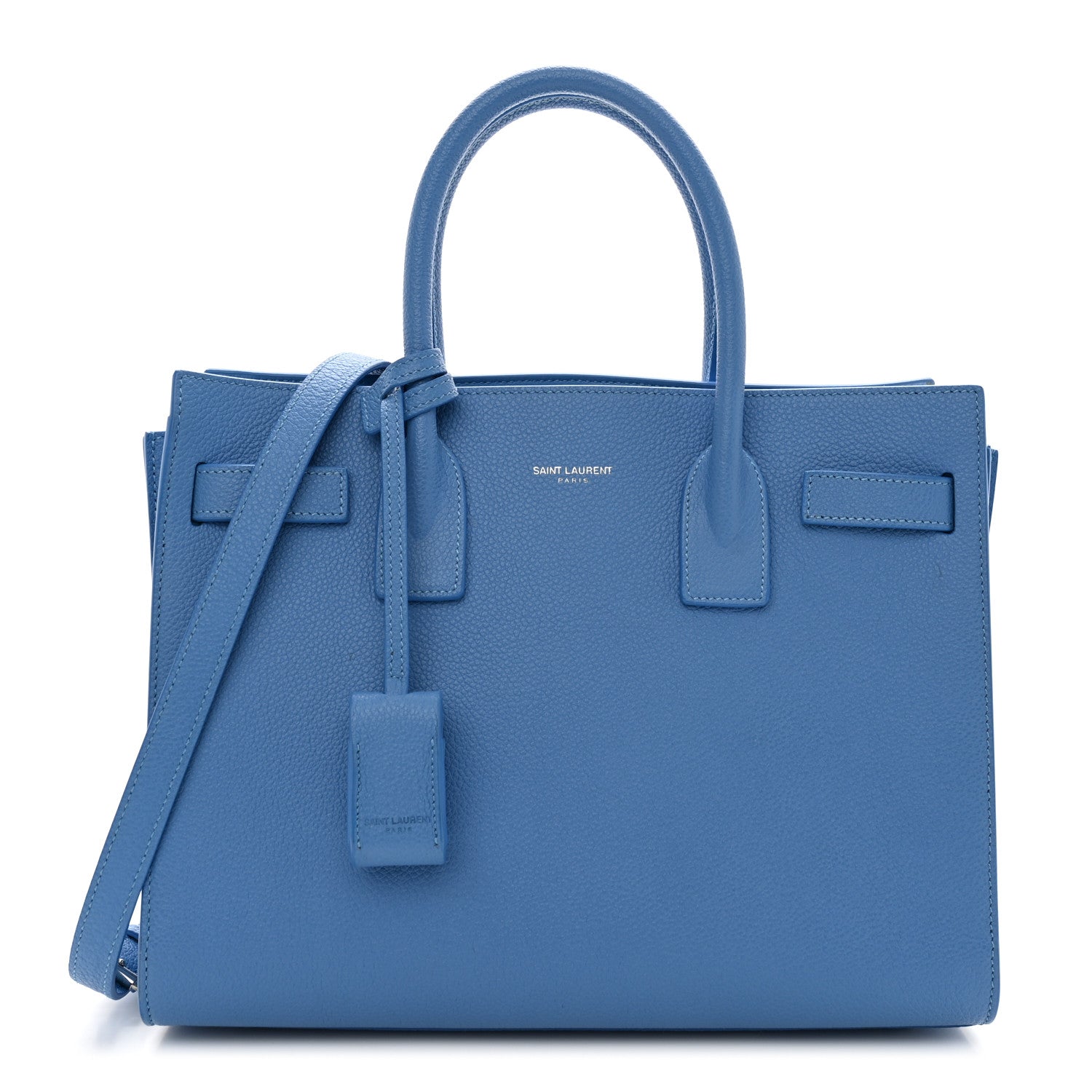 Saint Laurent Grained Calfskin Baby Sac De Jour Blue Clair 1 of 16