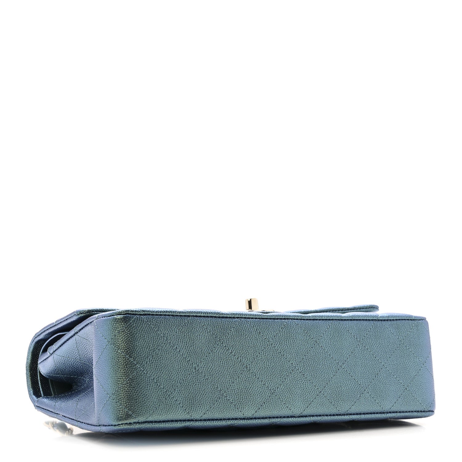 Chanel Iridescent Caviar Quilted Medium Double Flap Green 4 of 11