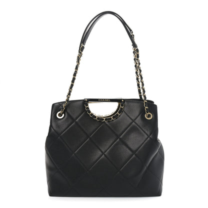 Chanel Caviar Quilted Large A Real Catch Shopping Bag Black 1 of 10