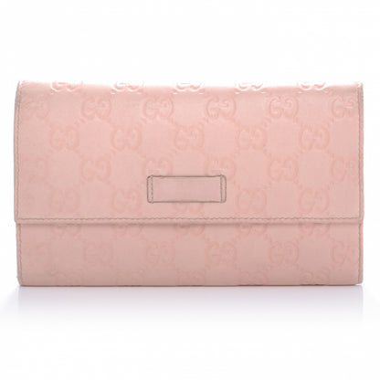 Gucci Guccissima Joy Continental Snap Oranizer Wallet Rose Dragea 1 of 7