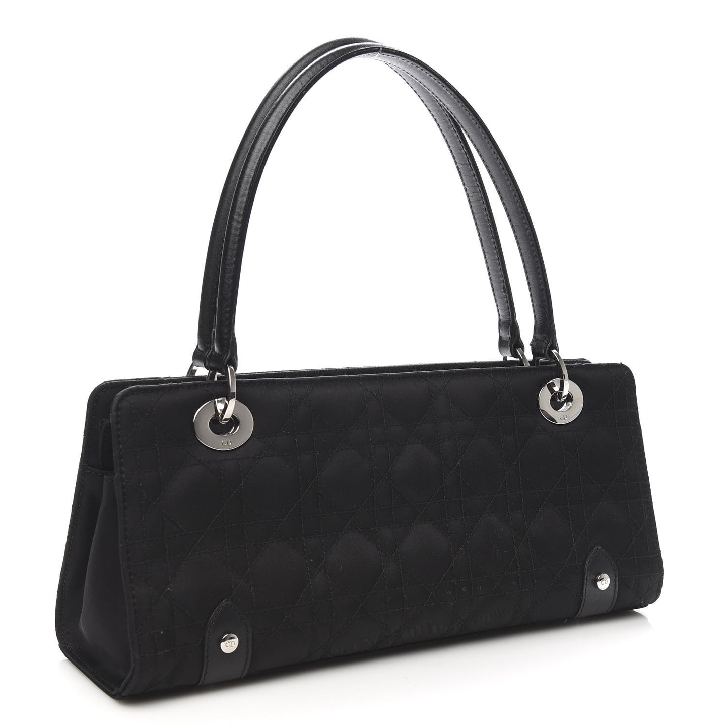 Nylon Cannage Stitched East West Lady Dior Black
