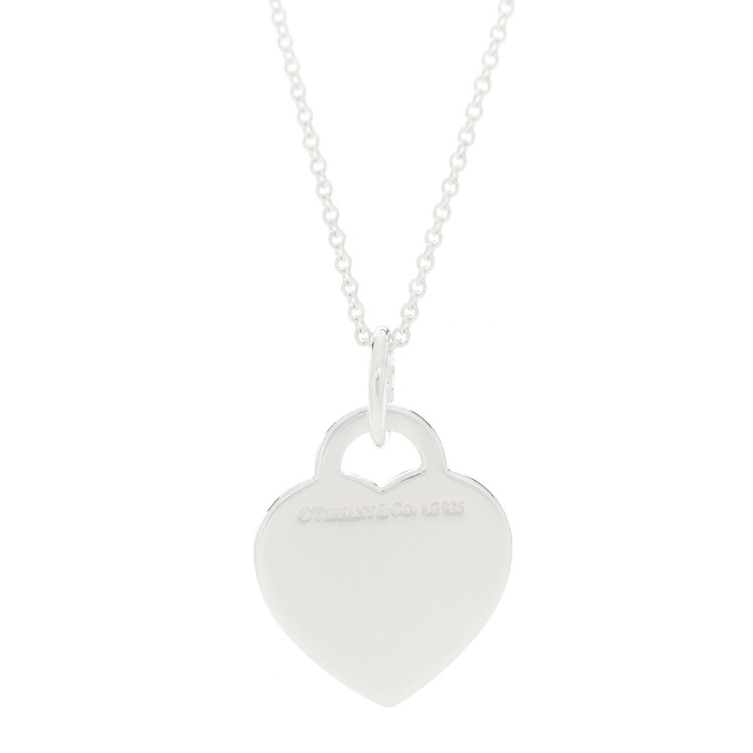 Tiffany Sterling Silver Return To Tiffany Heart Pendant Necklace 6 of 7