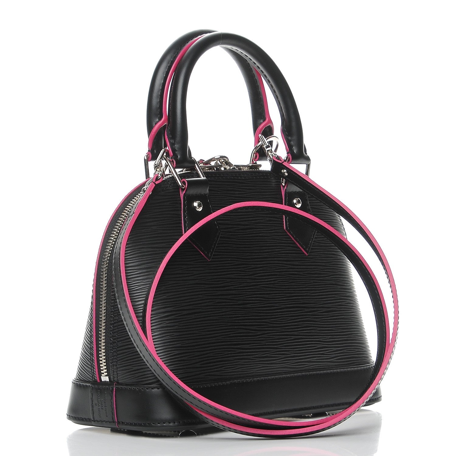 Louis Vuitton Epi Alma BB Black Hot Pink 4 of 7