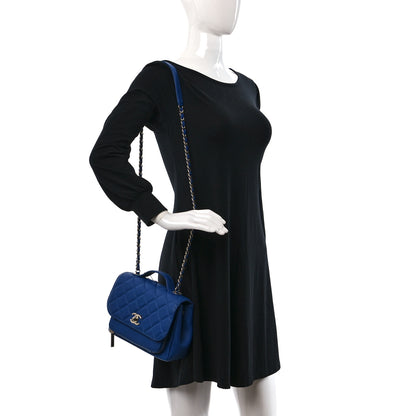 Chanel Caviar Quilted Medium Business Affinity Flap Dark Blue 2 of 12