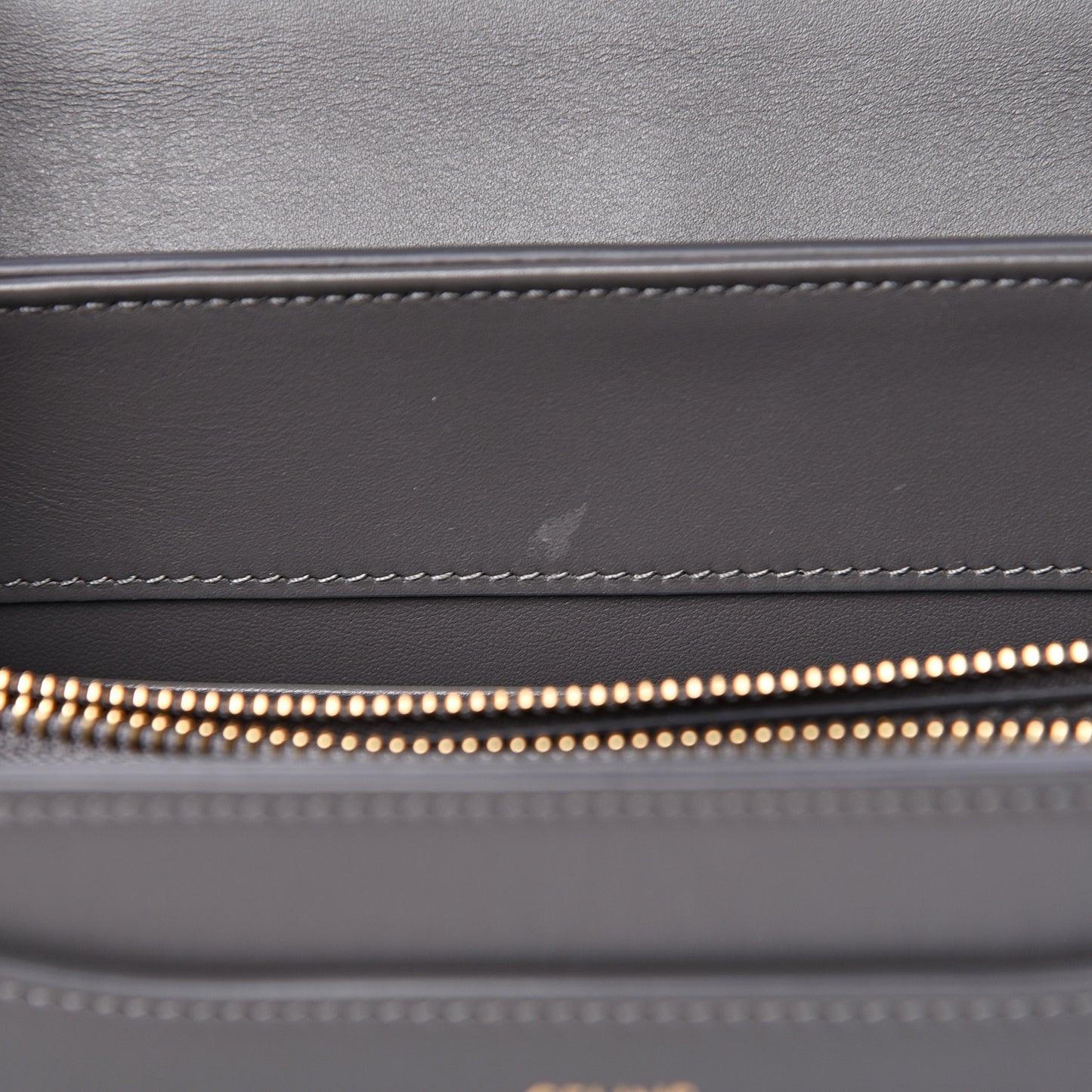 Satinated Calfskin Small 16 Top Handle Bag Gray