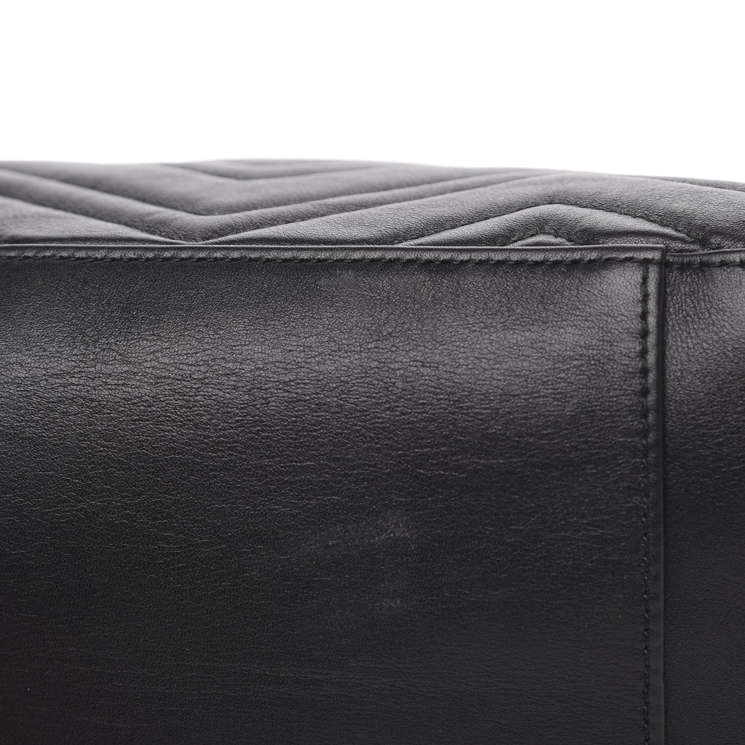 Gucci Calfskin Matelasse Medium GG Marmont Shoulder Tote Bag Black 11 of 15