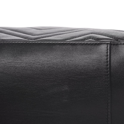 Gucci Calfskin Matelasse Medium GG Marmont Shoulder Tote Bag Black 11 of 15