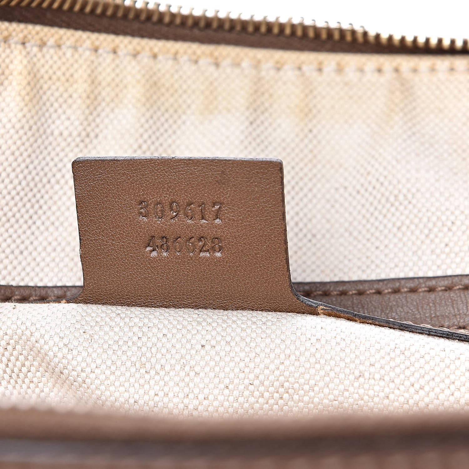 Gucci GG Supreme Monogram Margaux Calfskin Small Nice Top Handle Dome Bag Beige Ebony Acero 7 of 12