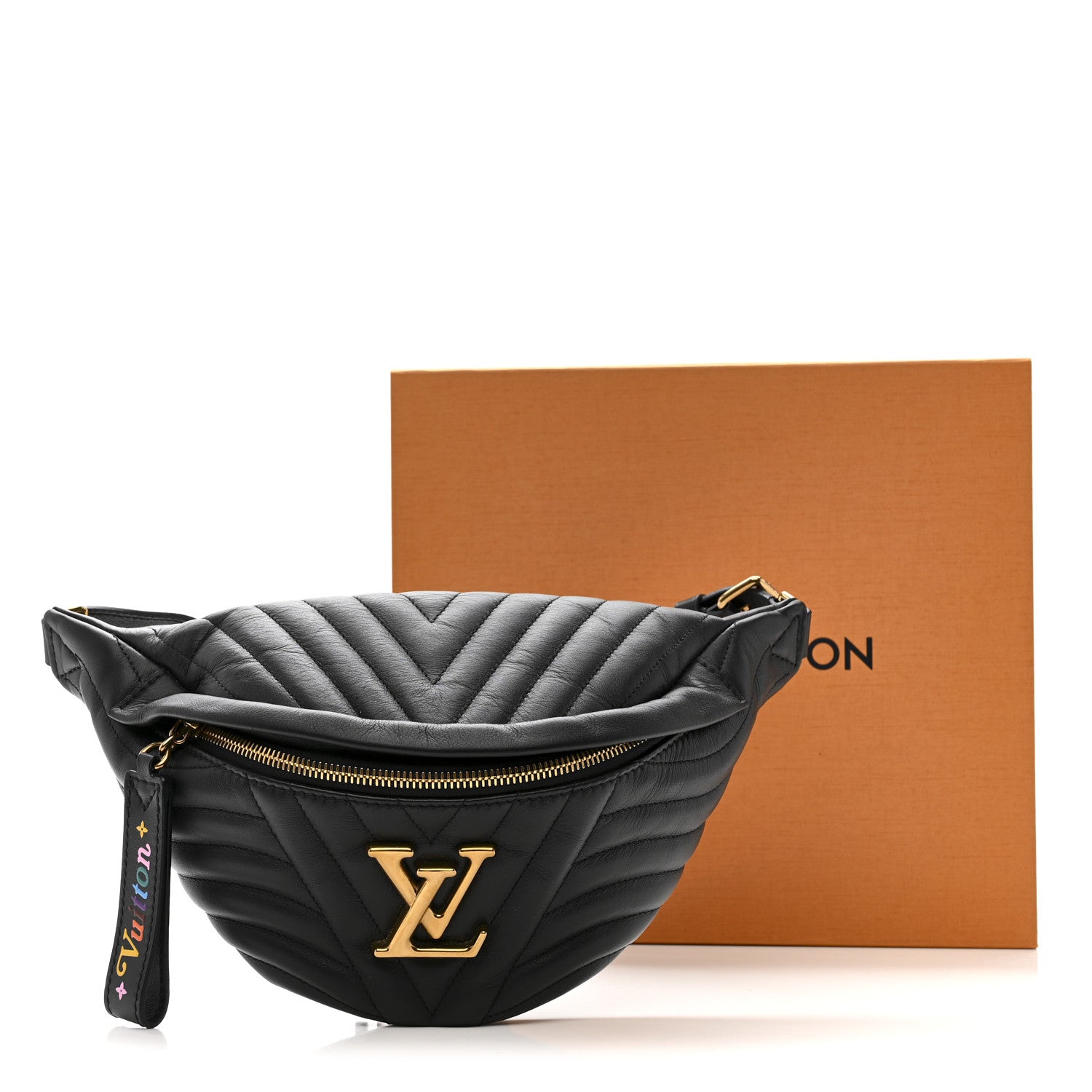 Louis Vuitton Calfskin Quilted New Wave Bumbag Black 1856716