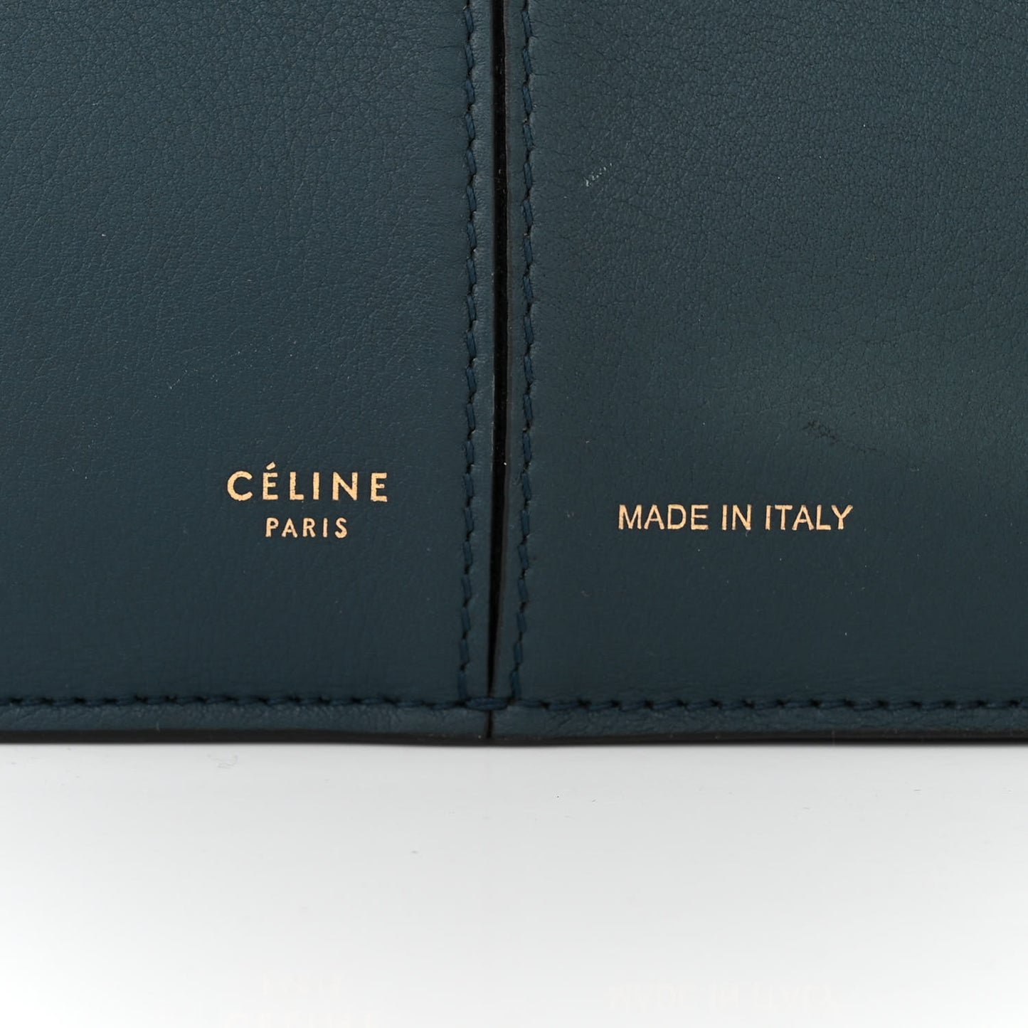 Calfskin Small Tri-Fold Shoulder Bag Steel Blue